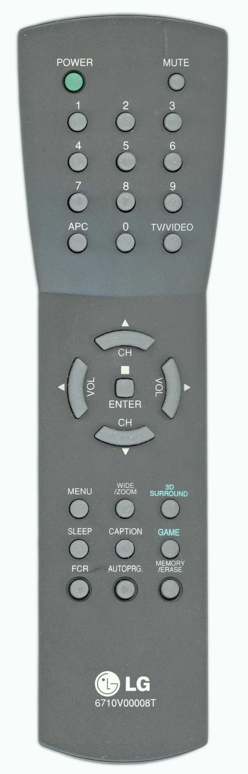 LG 6710V00008T TV Remote Control