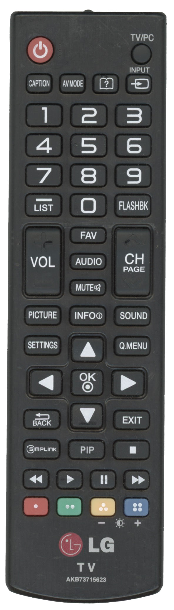 LG AKB73715623 TV Remote Control