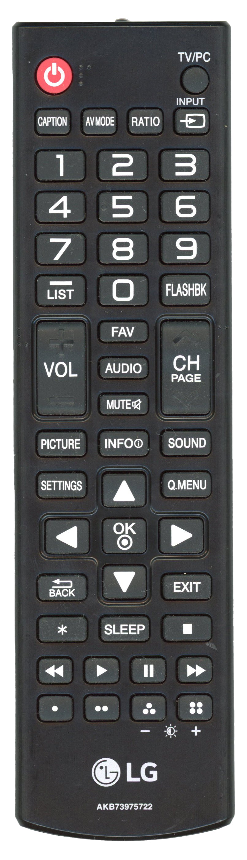 LG AKB73975722 TV Remote Control