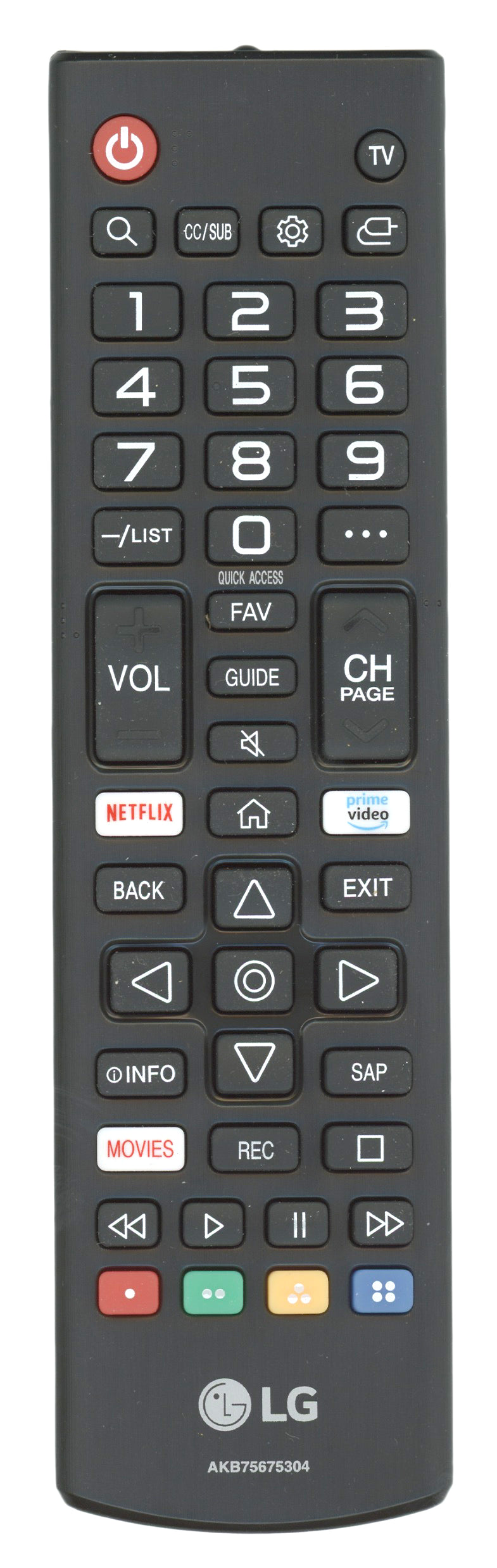 LG AKB75675304 TV Remote Control