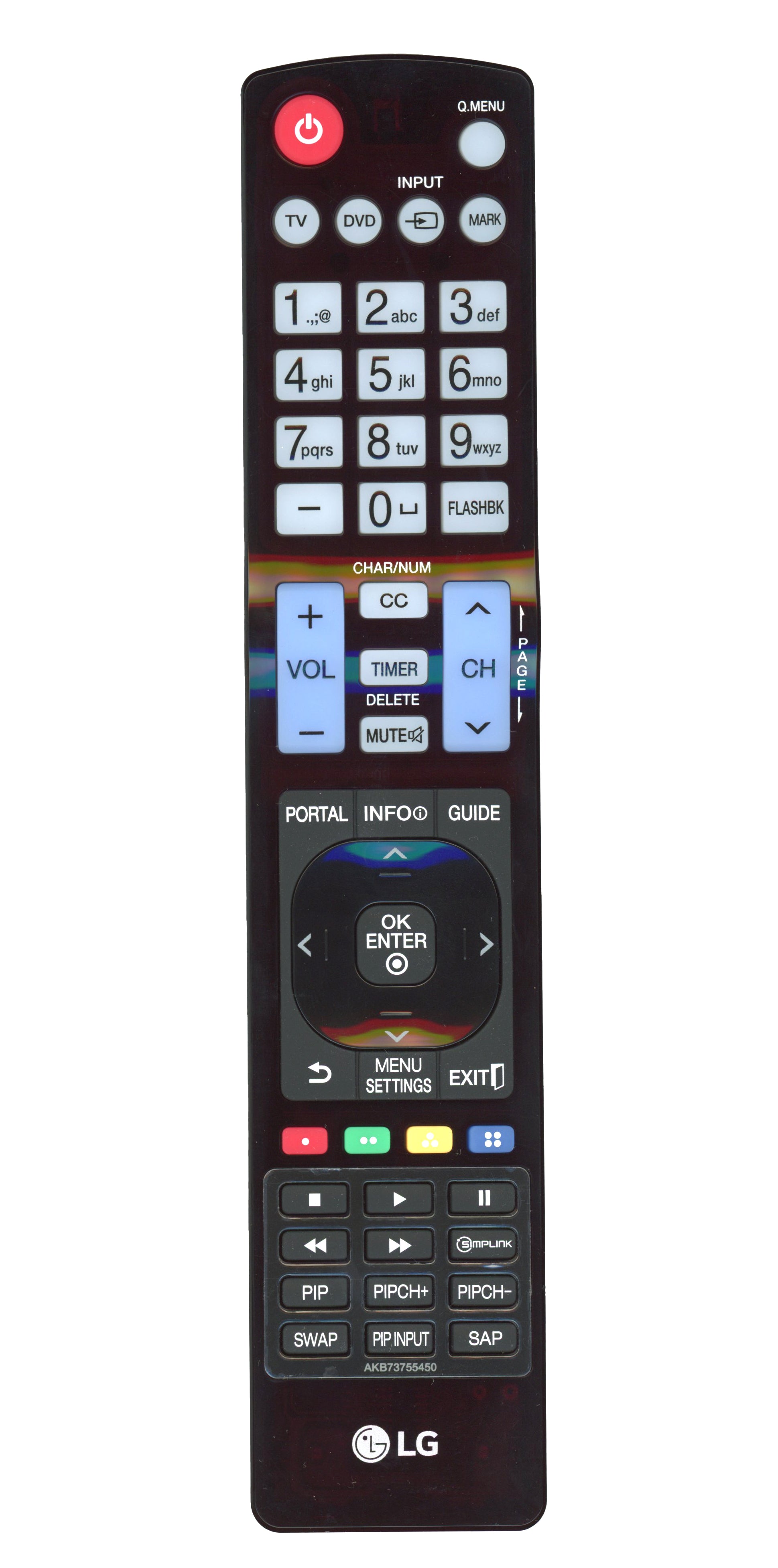 LG AKB73755450 Monitor Remote Control