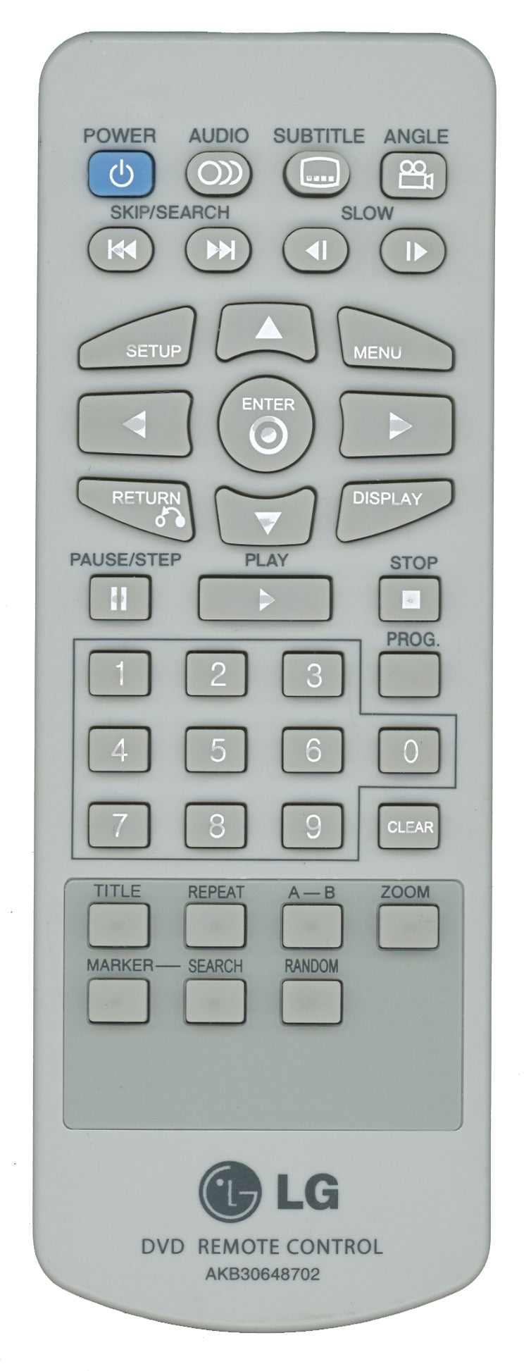 LG AKB30648702 TV/DVD Remote Control