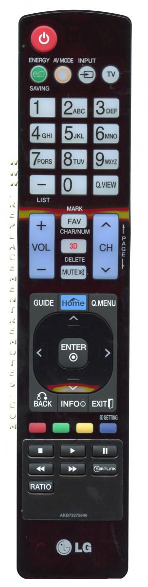 LG AKB73275646 TV Remote Control