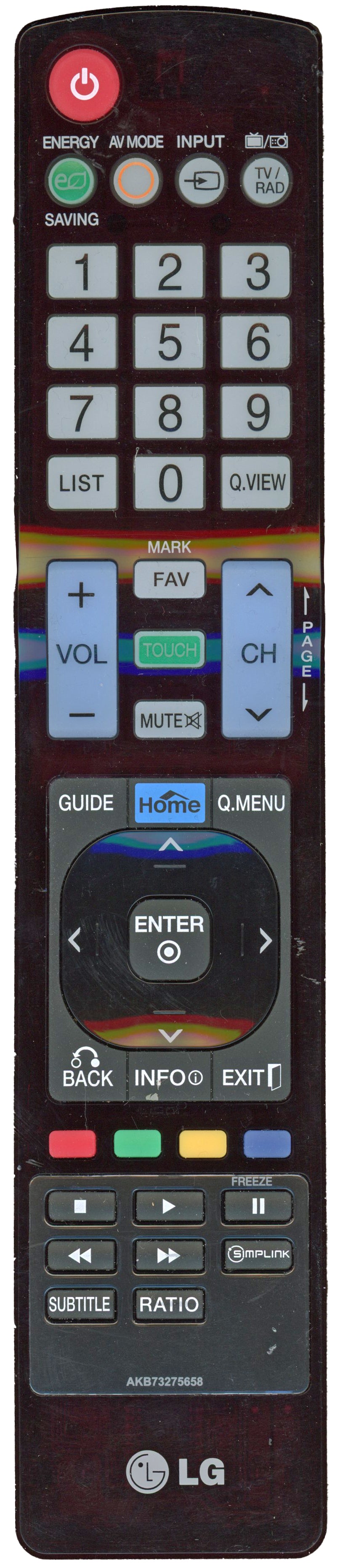 LG AKB73275658 TV Remote Control