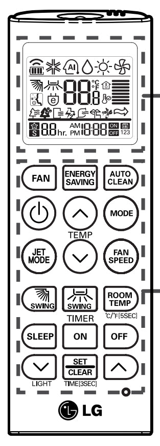 LG AKB73456121 Air Conditioner Remote Control