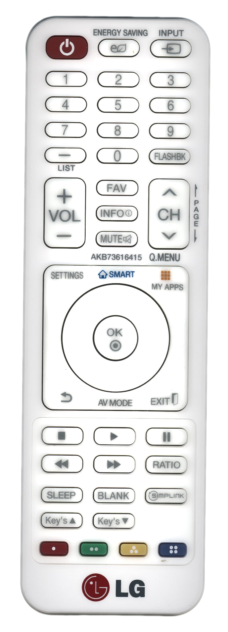 LG AKB73616415 TV Remote Control