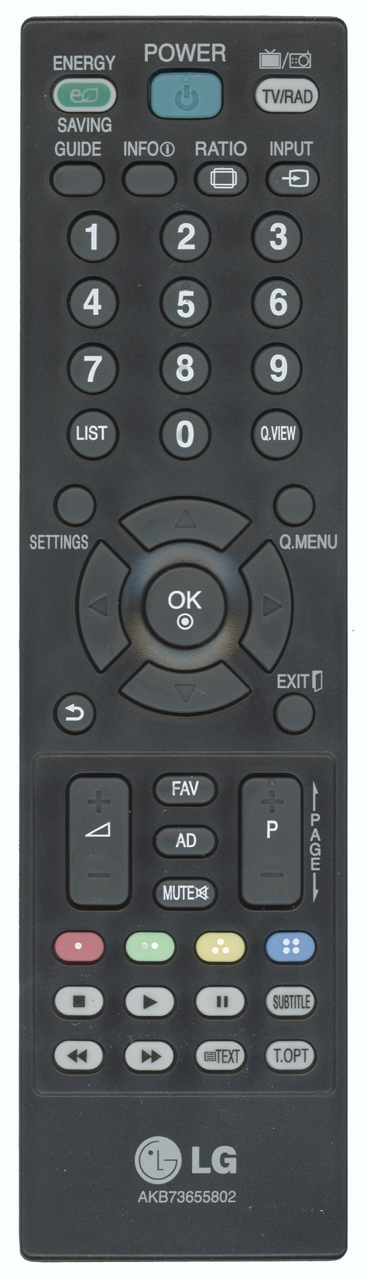 LG AKB73655802 TV Remote Control