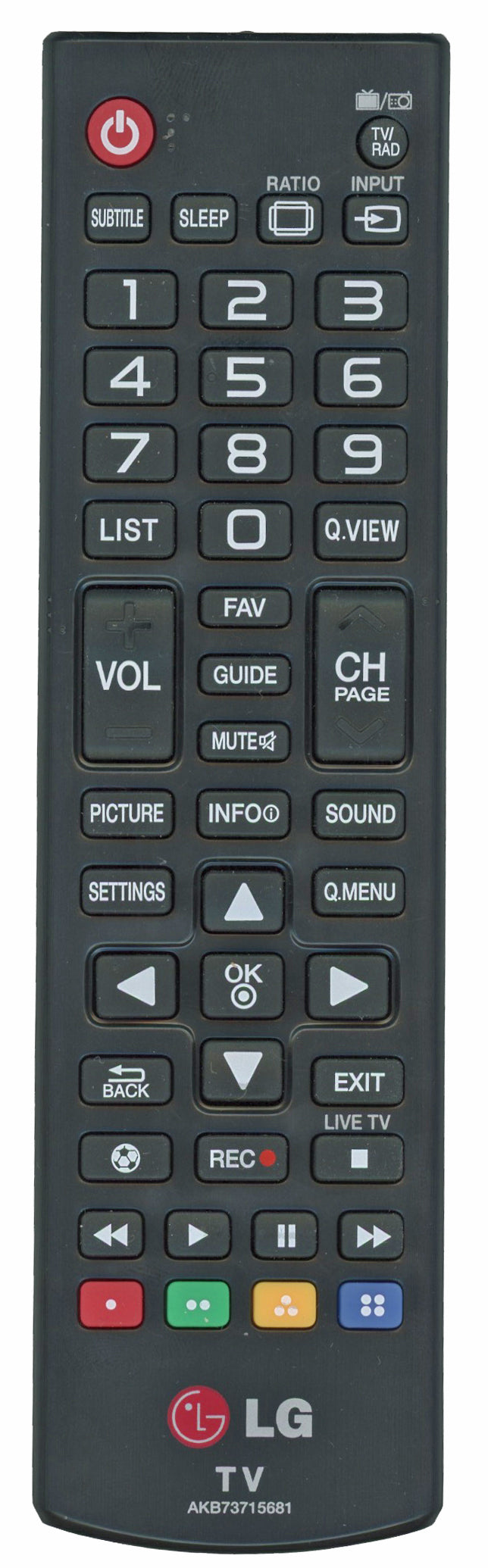 LG AKB73715681 TV Remote Control