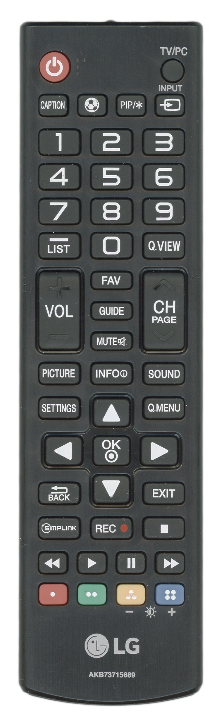 LG AKB73715689 TV Remote Control