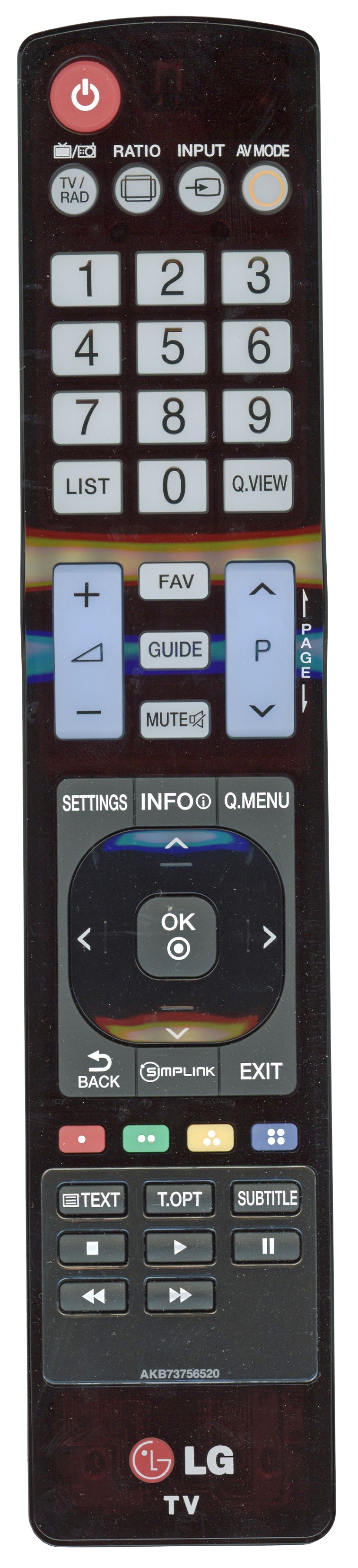 LG AKB73756520 TV Remote Control