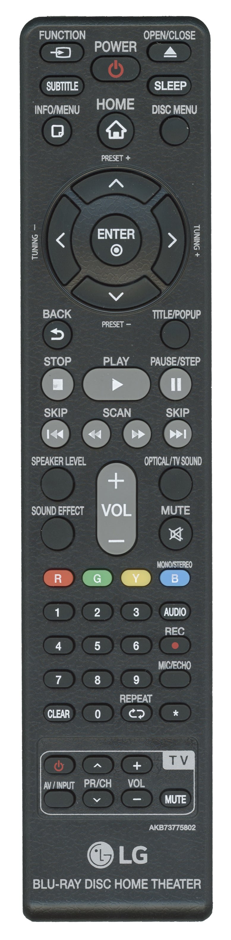 LG AKB73775802 Home Theater Remote Control