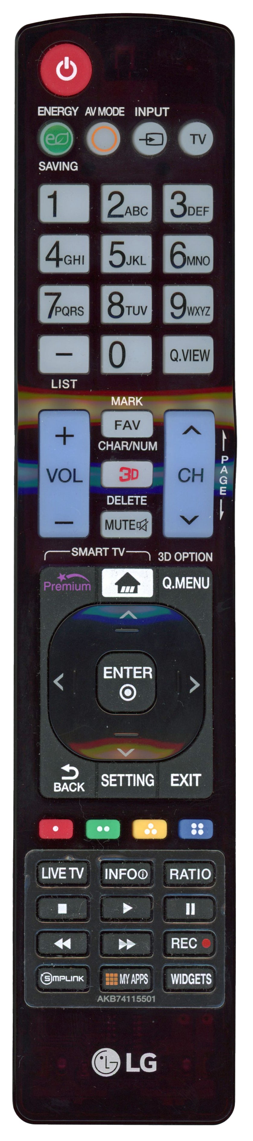 LG AKB74115501 TV Remote Control