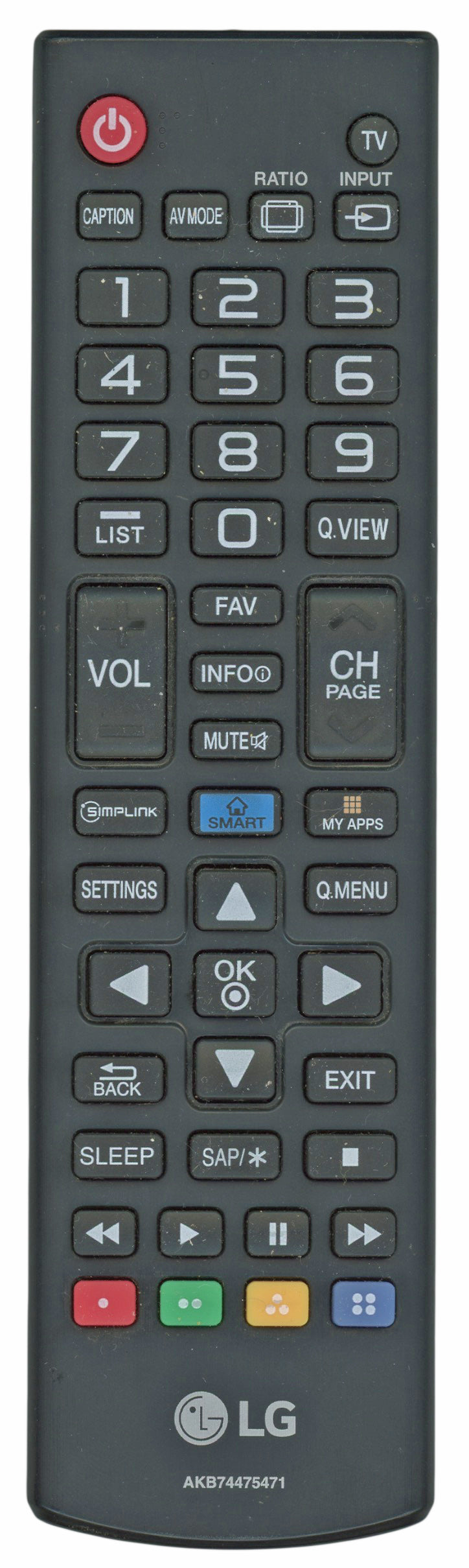 LG AKB74475471 TV Remote Control