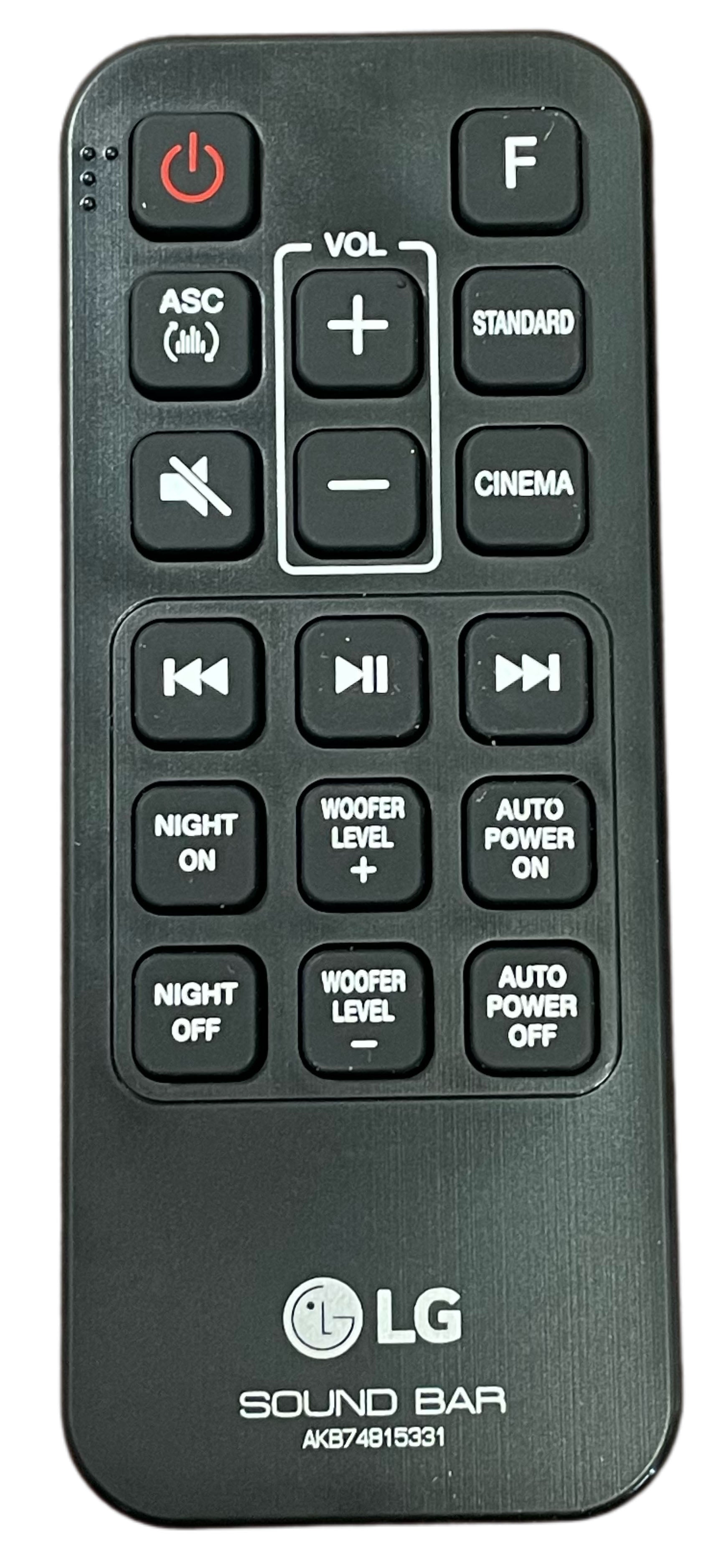 LG AKB74815331 Sound Bar Remote Control