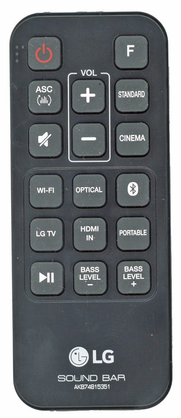 LG AKB74815351 Sound Bar Remote Control