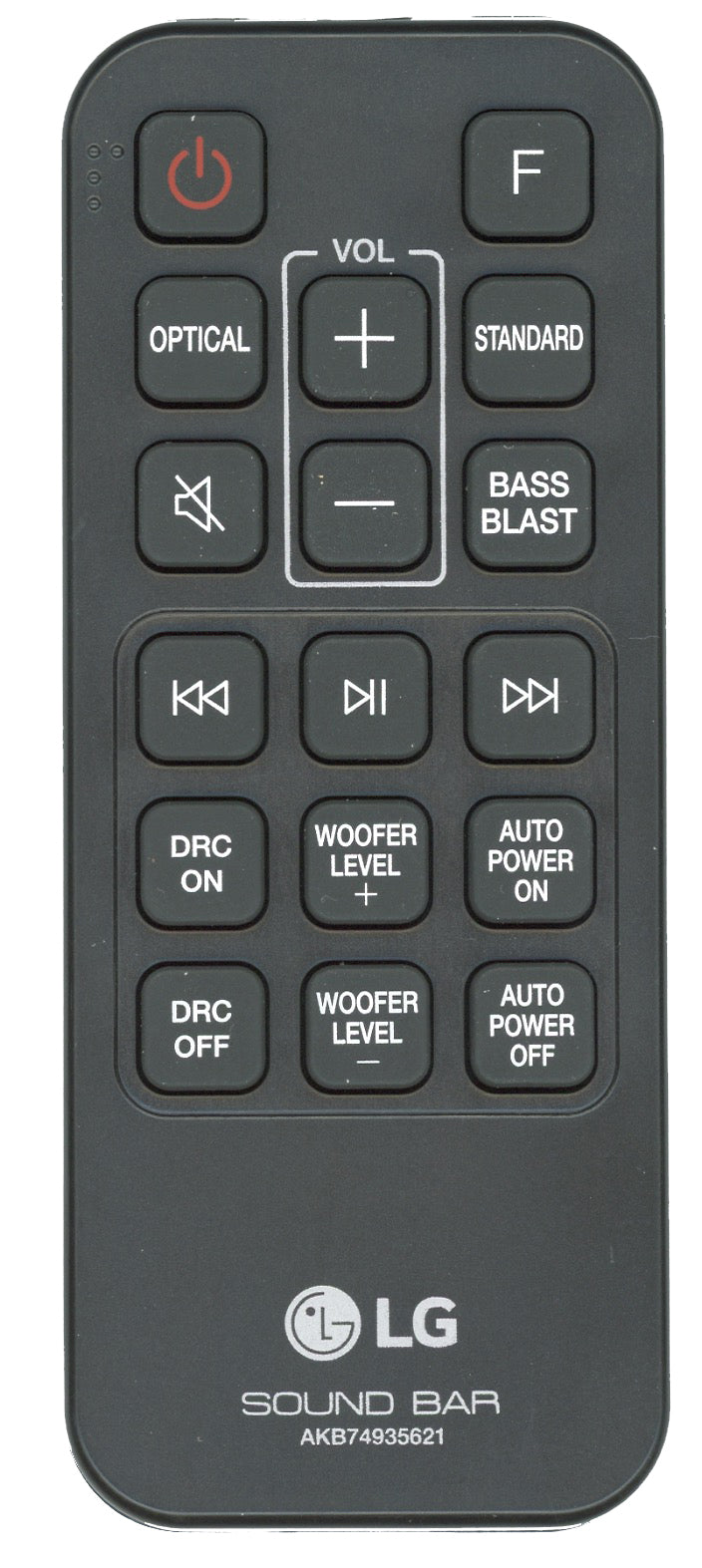 LG AKB74935621 Sound Bar Remote Control