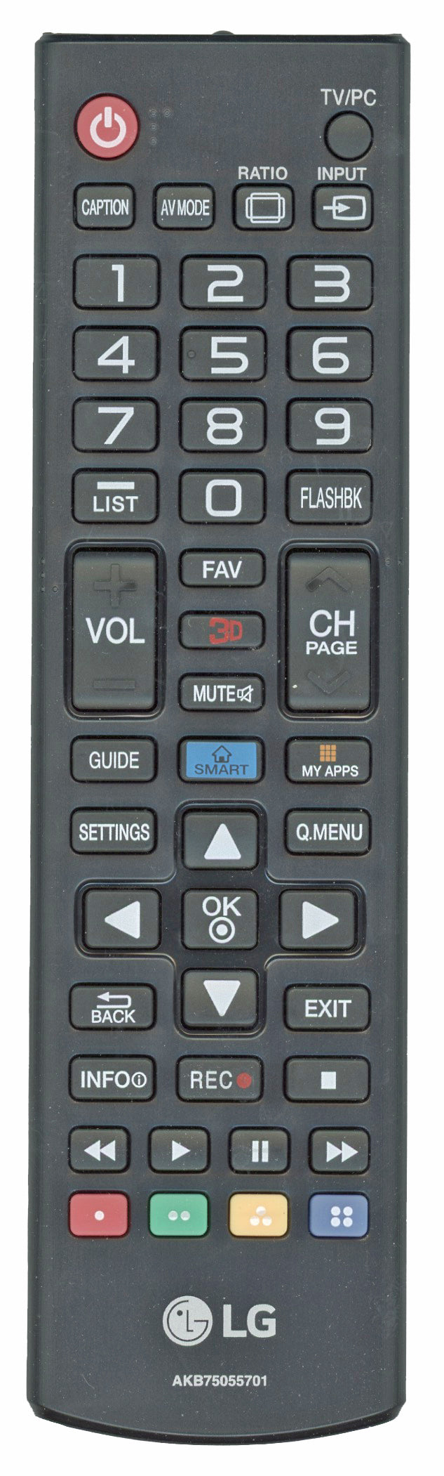 LG AKB75055701 TV Remote Control