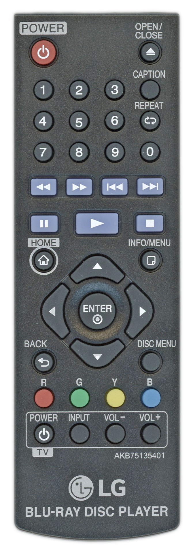 LG AKB75135401 Blu-ray Home Theater Remote Control