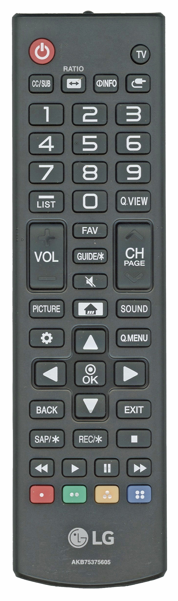 LG AKB75375605 TV Remote Control