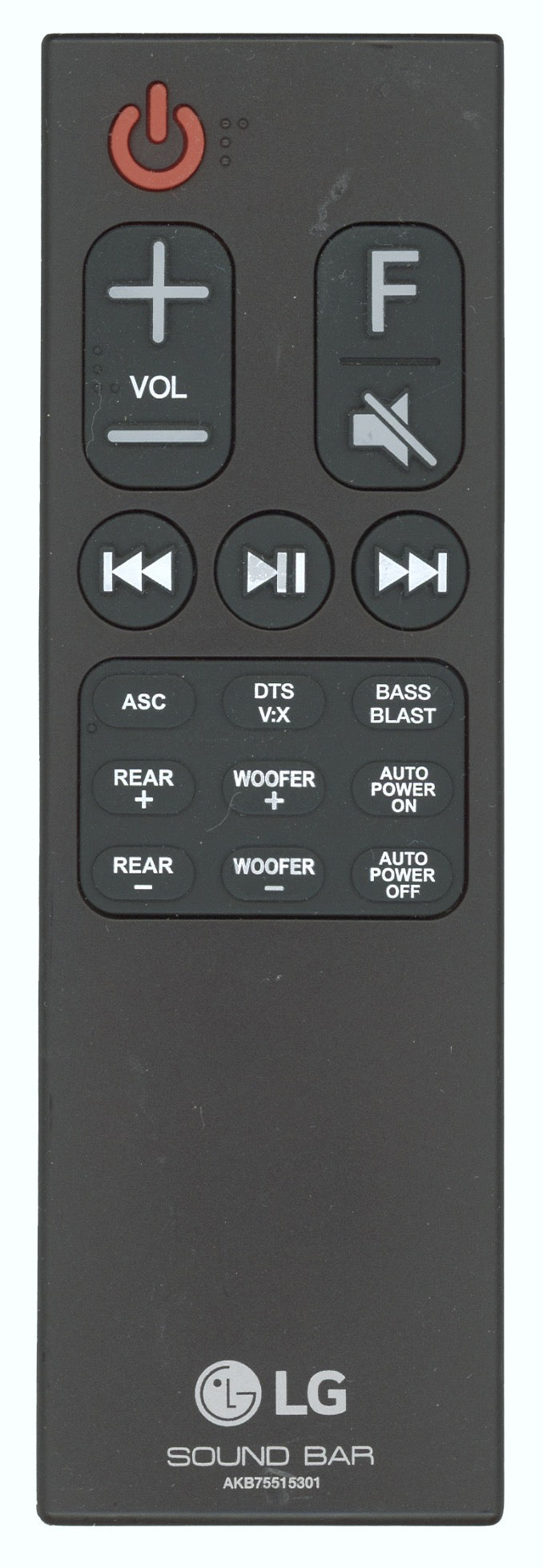 LG AKB75515301 Sound Bar Remote Control