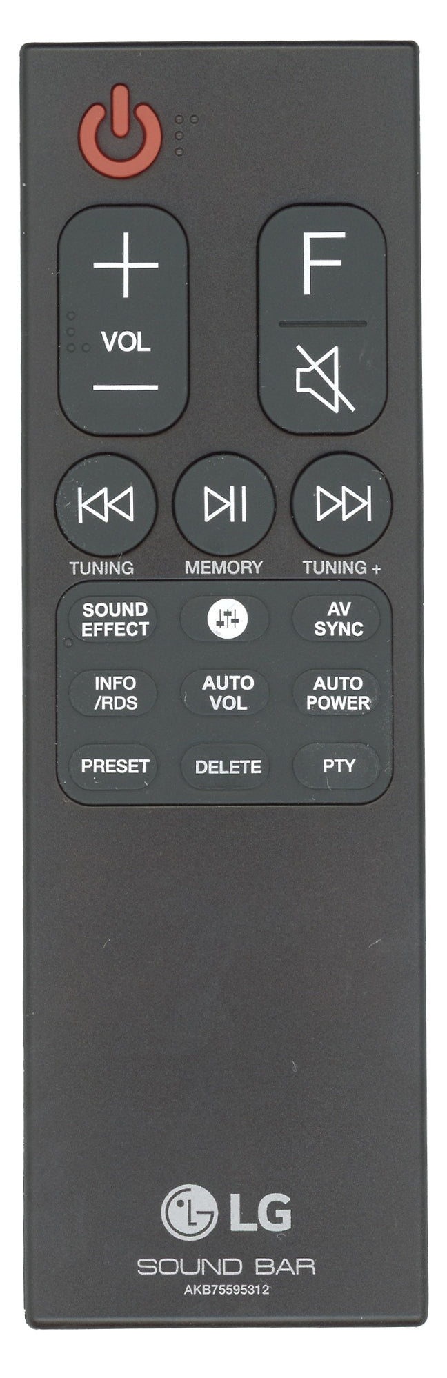 LG AKB75595312 Sound Bar Remote Control