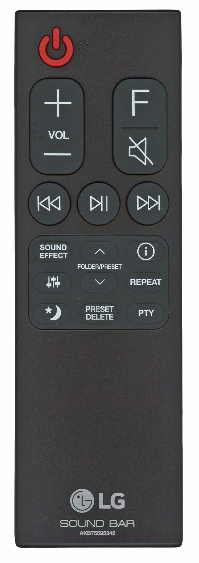 LG AKB75595342 Sound Bar Remote Control