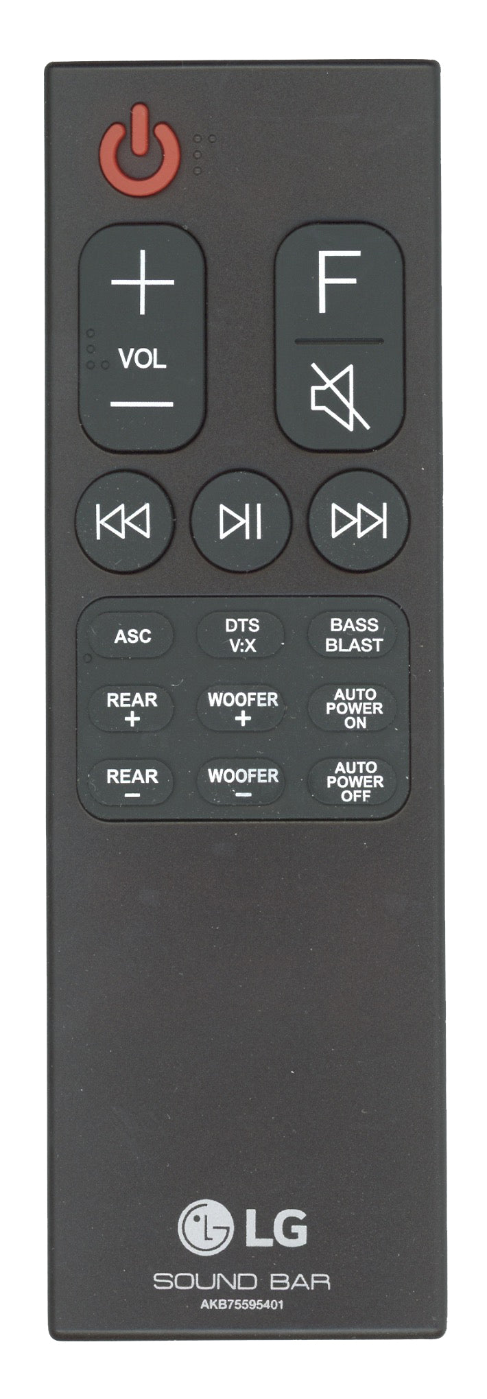 LG AKB75595401 Sound Bar Remote Control