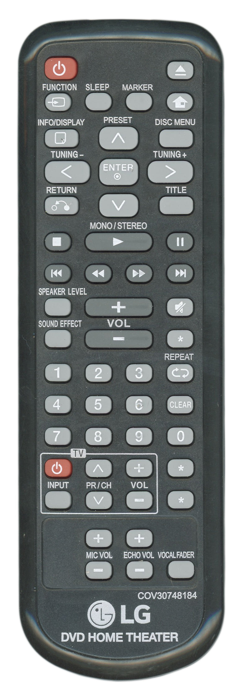 LG COV30748184 Home Theater Remote Control