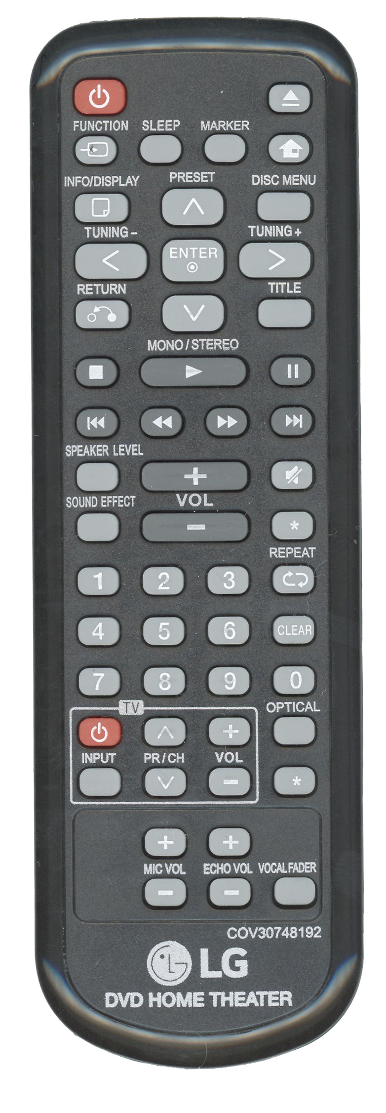 LG COV30748192 Home Theater Remote Control