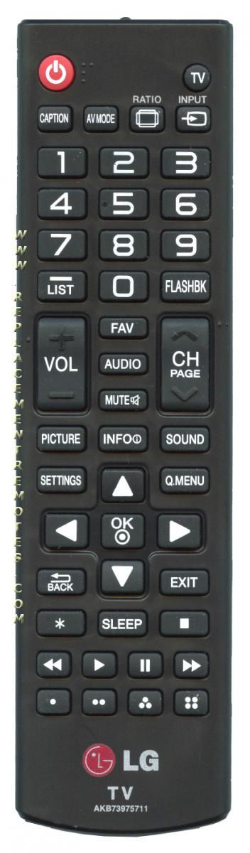 LG AKB73975711 TV Remote Control