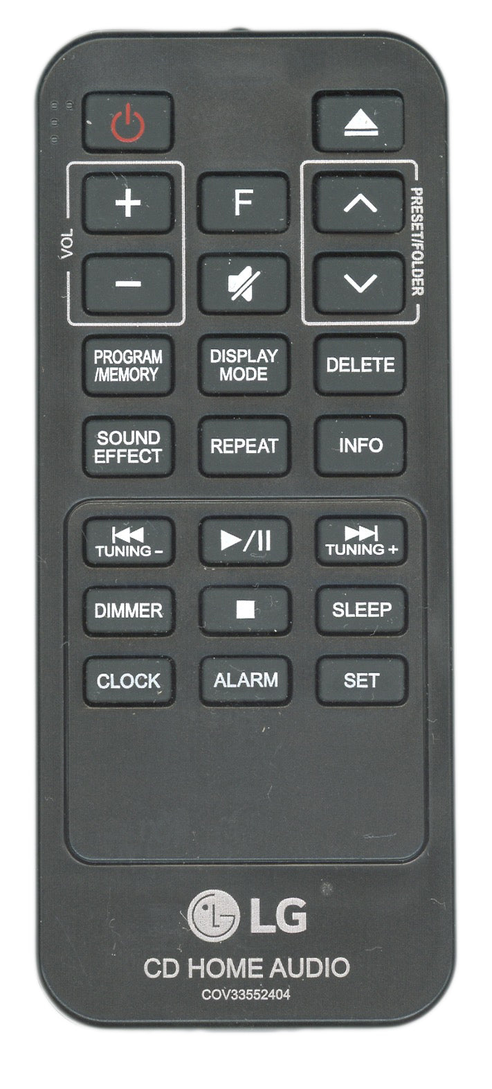 LG COV33552404 CD Remote Control