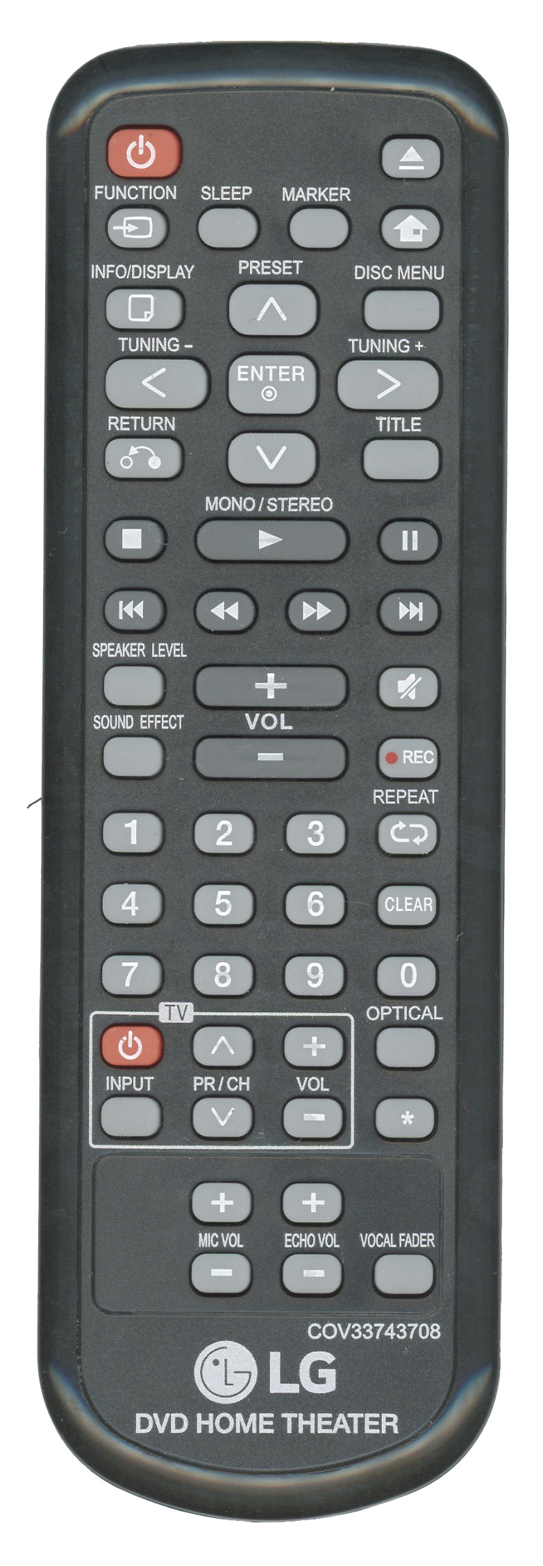 LG COV33743708 Home Theater Remote Control