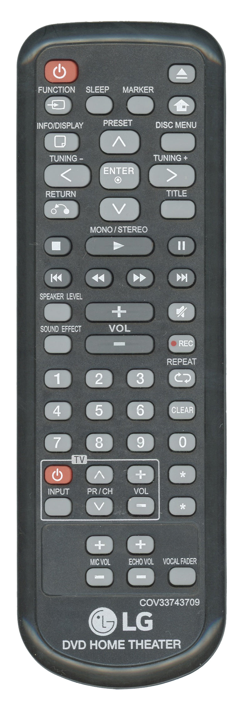 LG COV33743709 Home Theater Remote Control