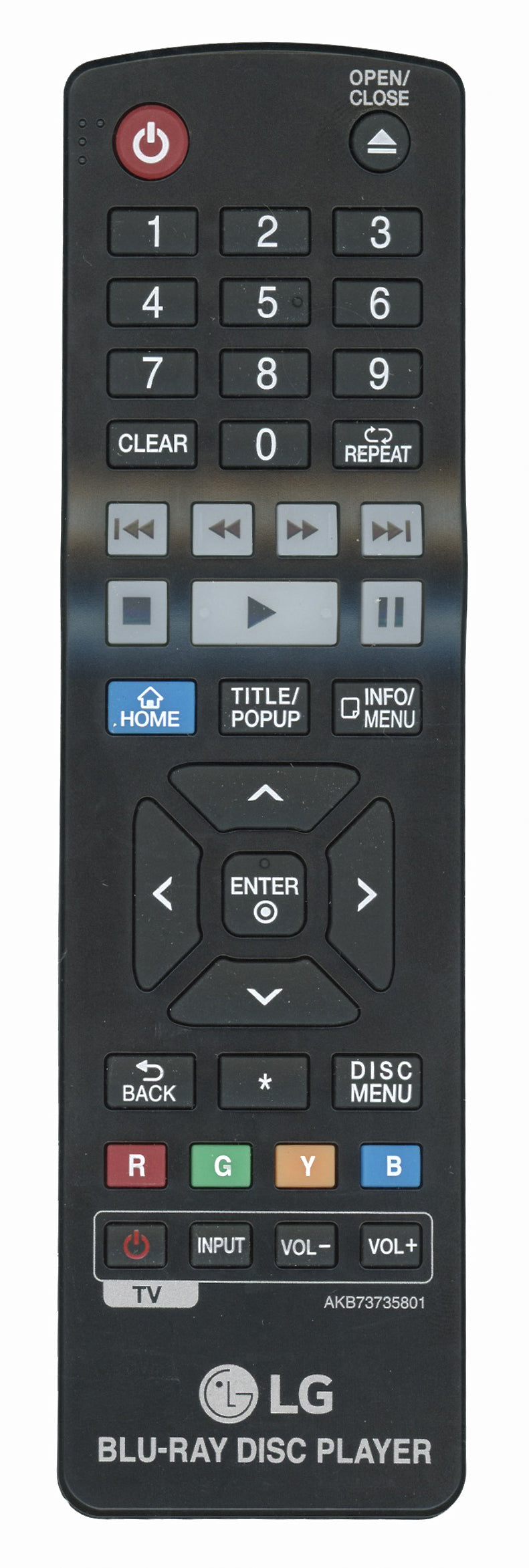 LG AKB73735801 Blu-ray Remote Control