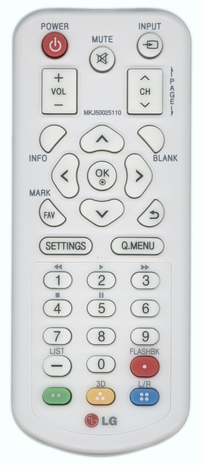 LG MKJ50025110 Projector Remote Control