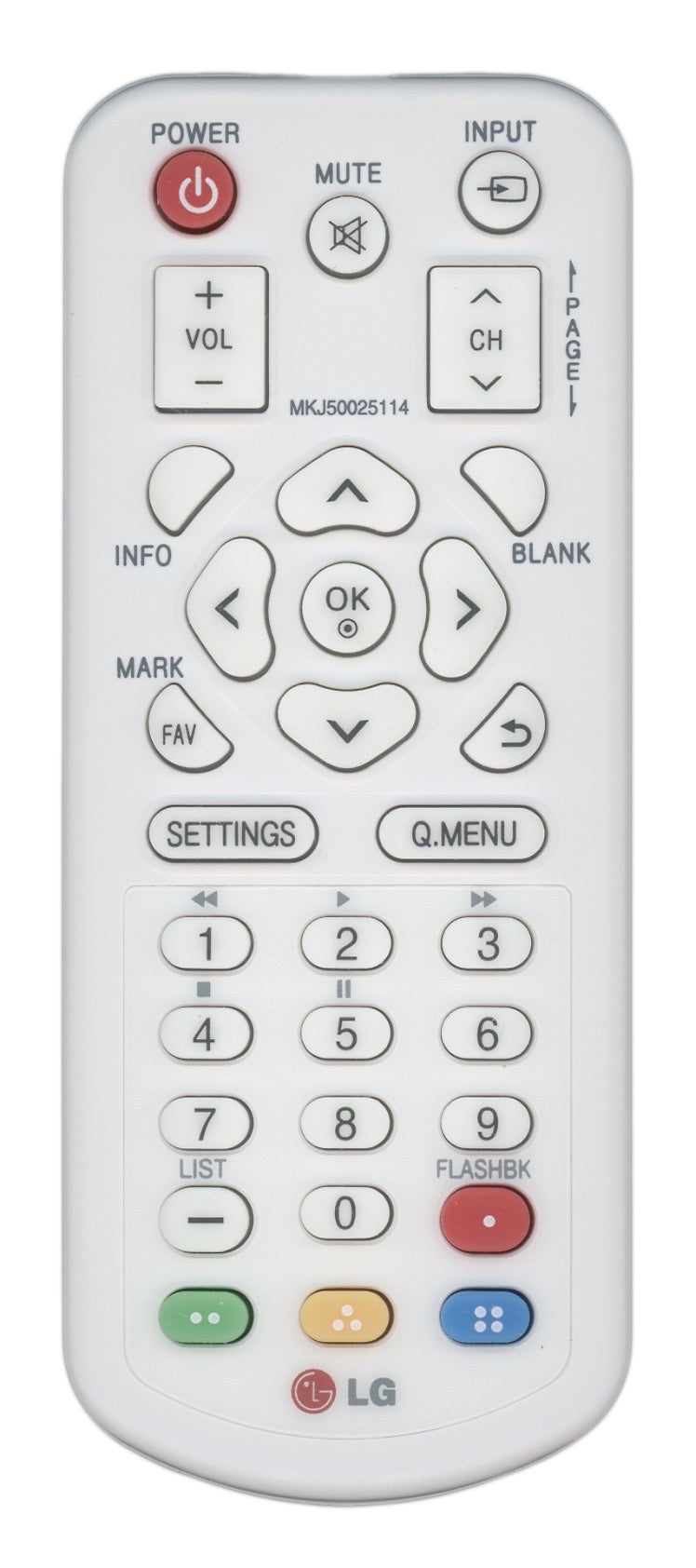 LG MKJ50025114 Projector Remote Control