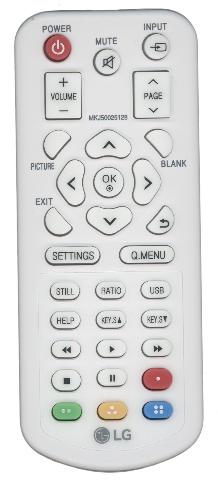 LG MKJ50025128 Projector Remote Control