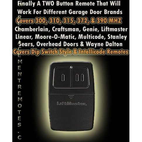 LiftMaster 375LM 2-Button Visor Universal Garage Door Opener Remote Control