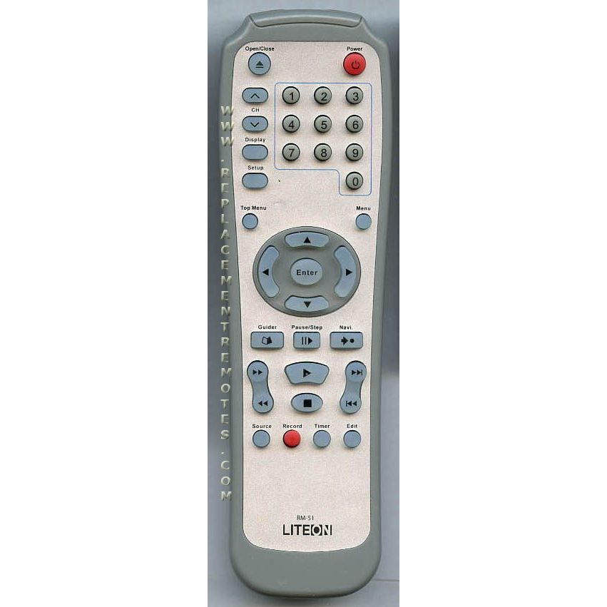 Liteon RM51 DVD/VCR Remote Control