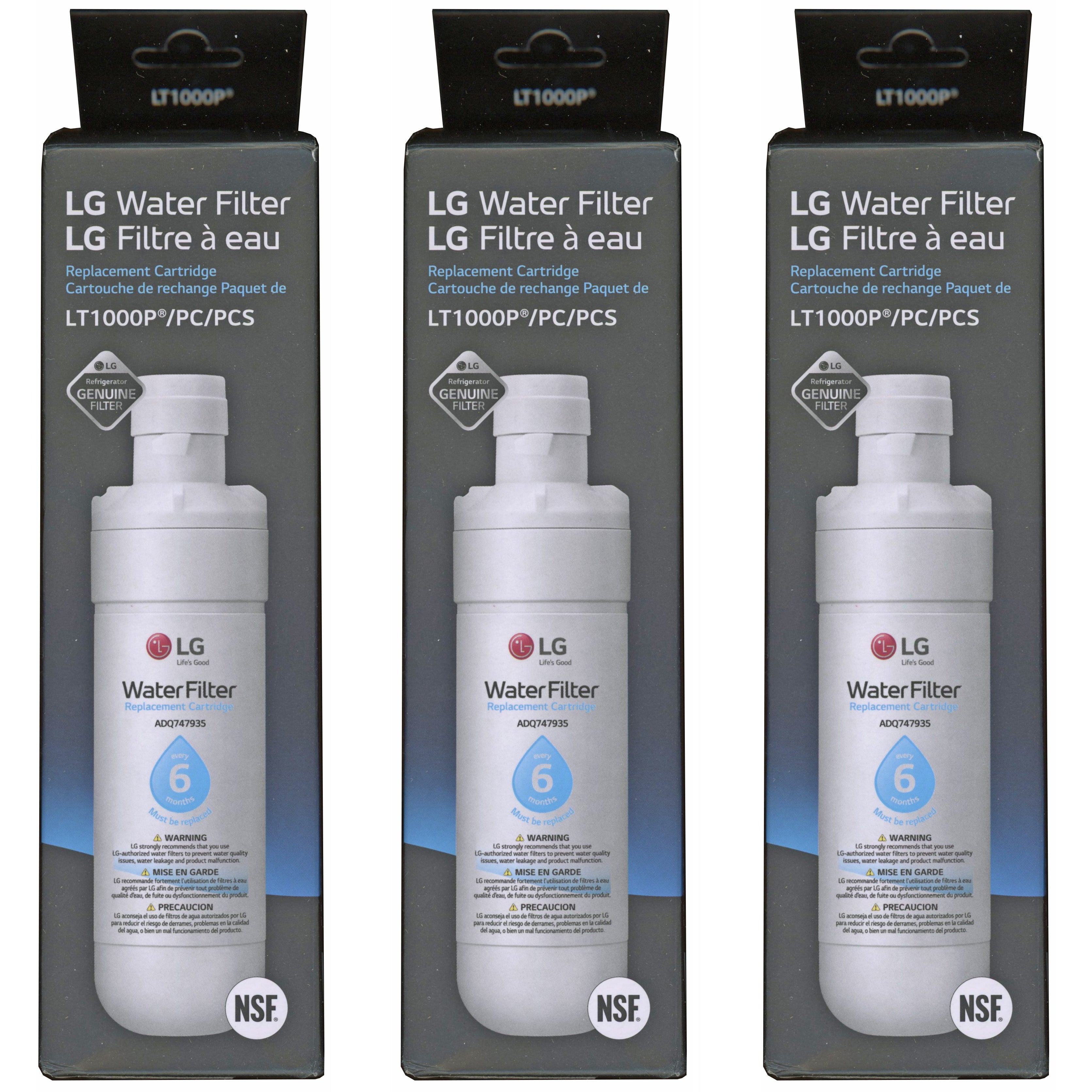 LG 3-pack LT1000P Replacement Water Filters - ADQ75795105