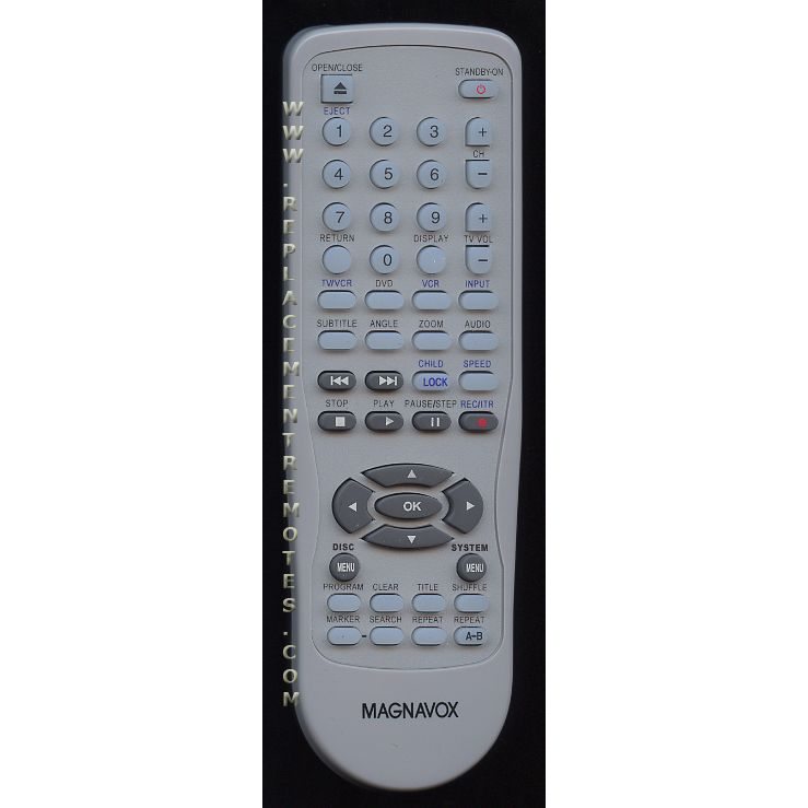 Magnavox 313924872101 DVD/VCR Remote Control