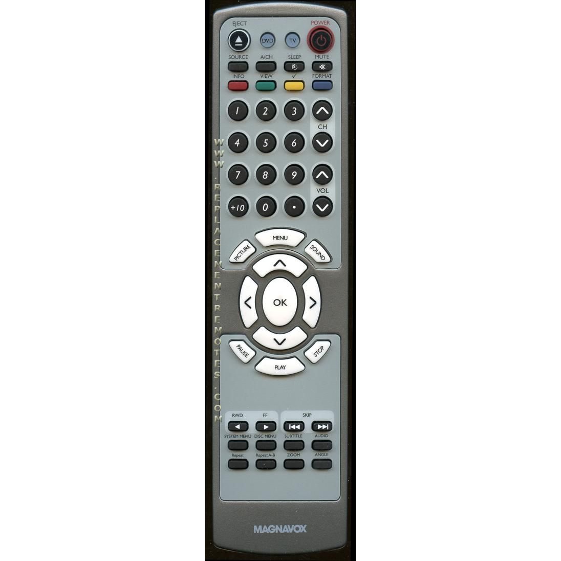 Magnavox 823827732099 TV/DVD Remote Control