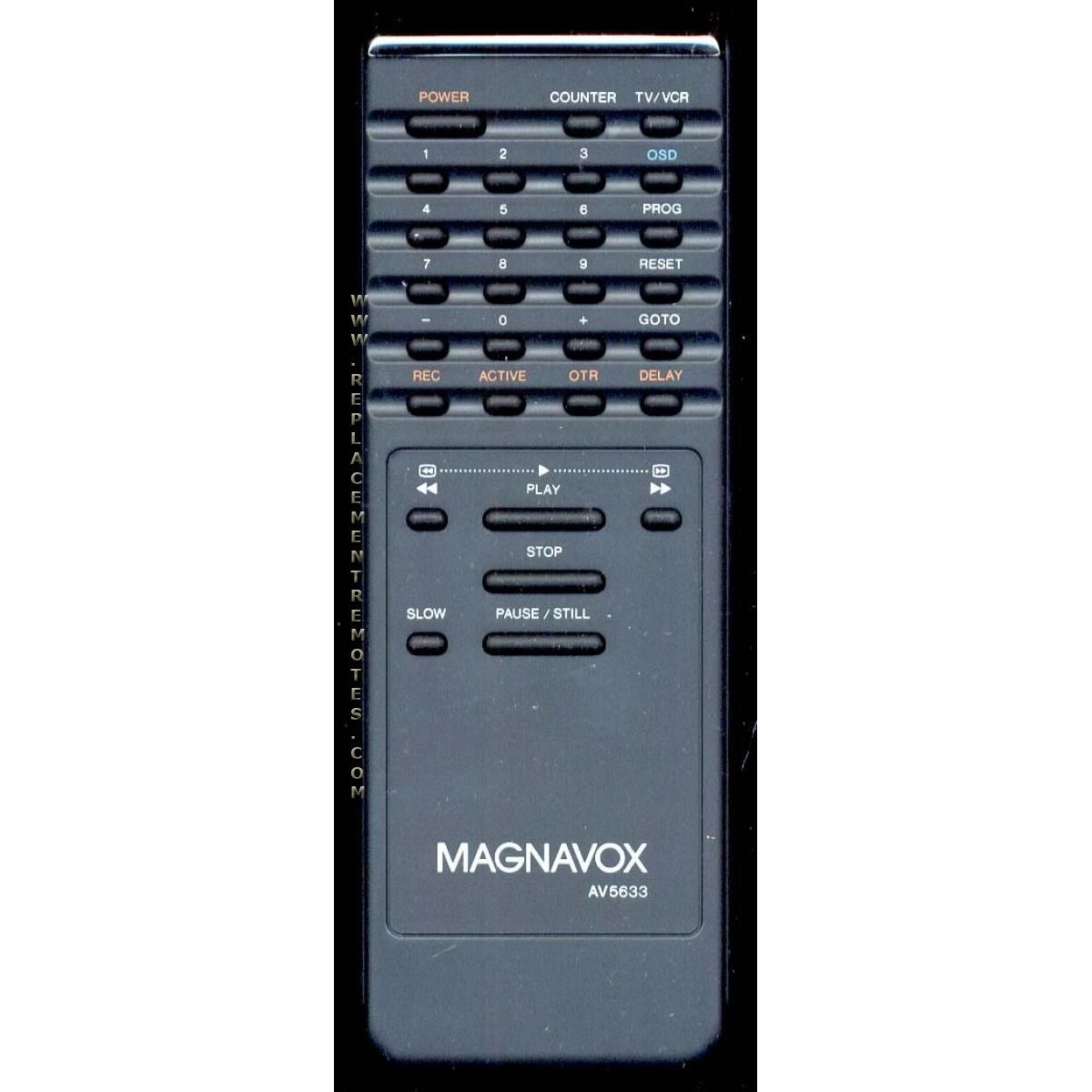 Magnavox AV5633 VCR Remote Control