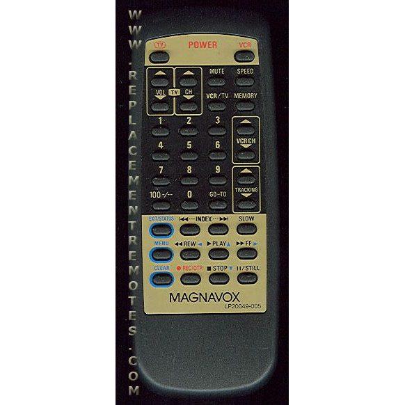 Magnavox LP20049005 TV/VCR Remote Control