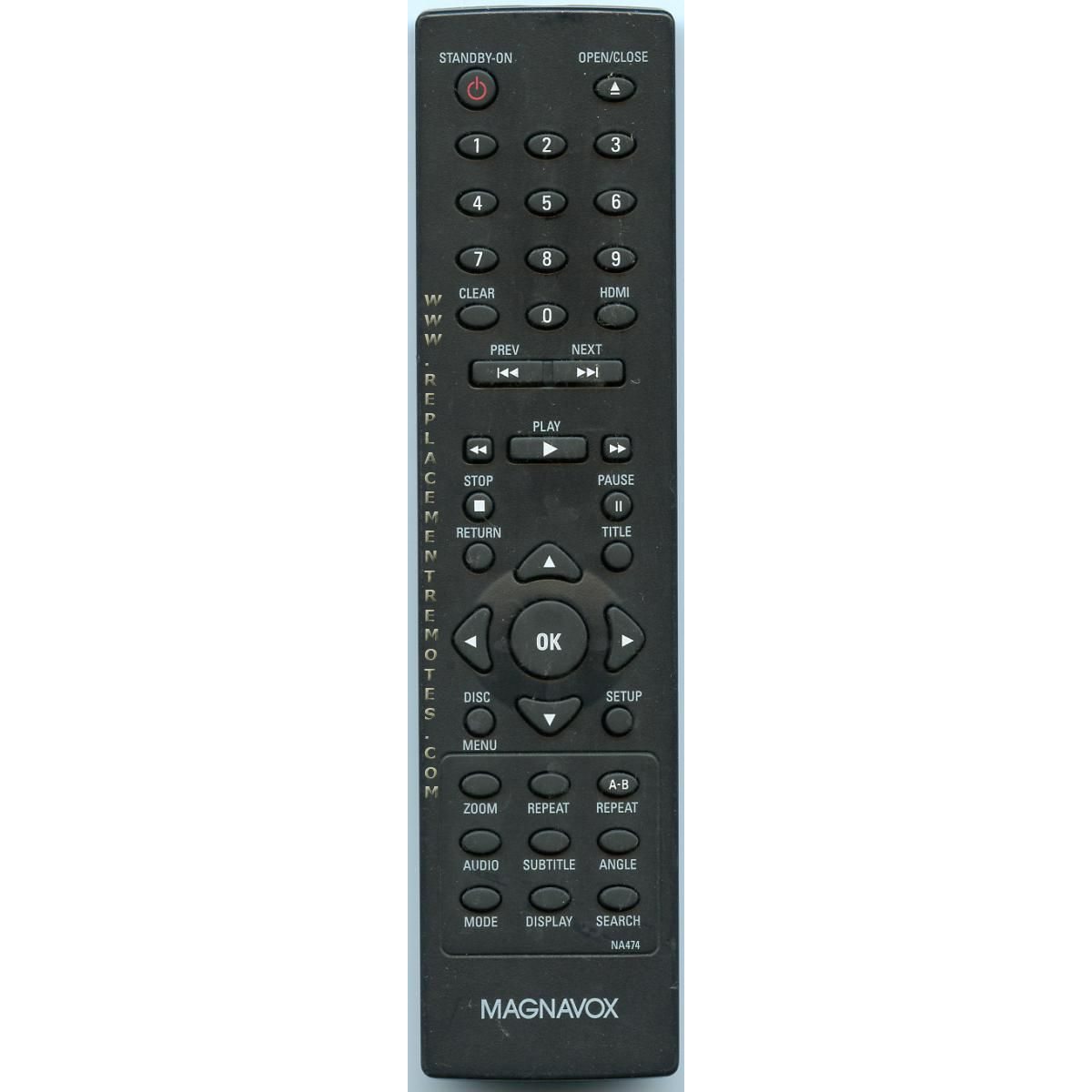 Magnavox NA474UD DVD Remote Control