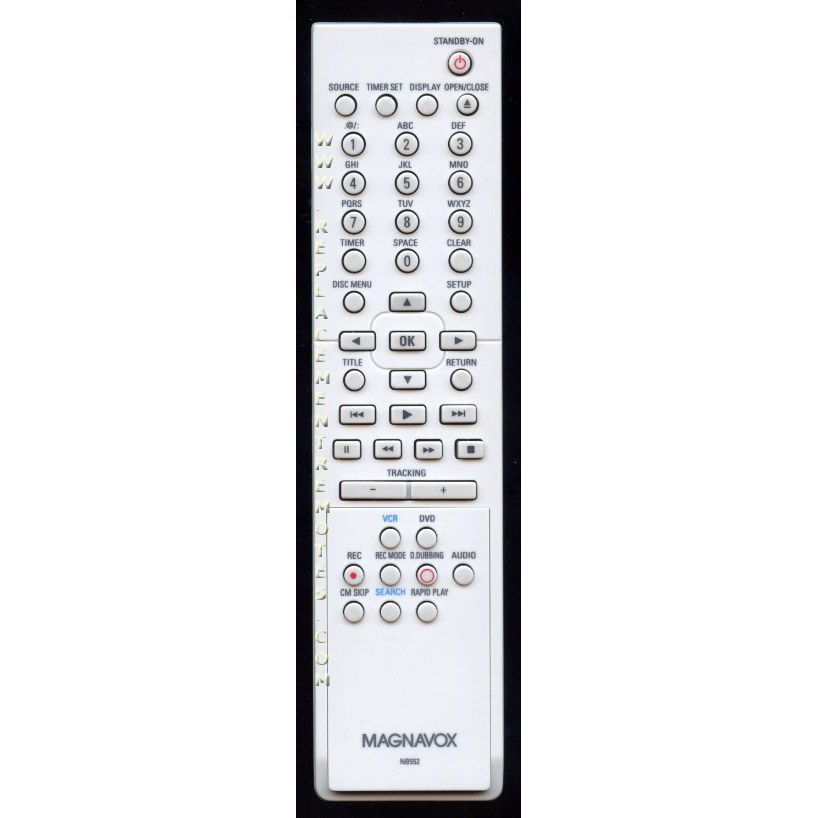 Magnavox NB552UD DVD/VCR Remote Control