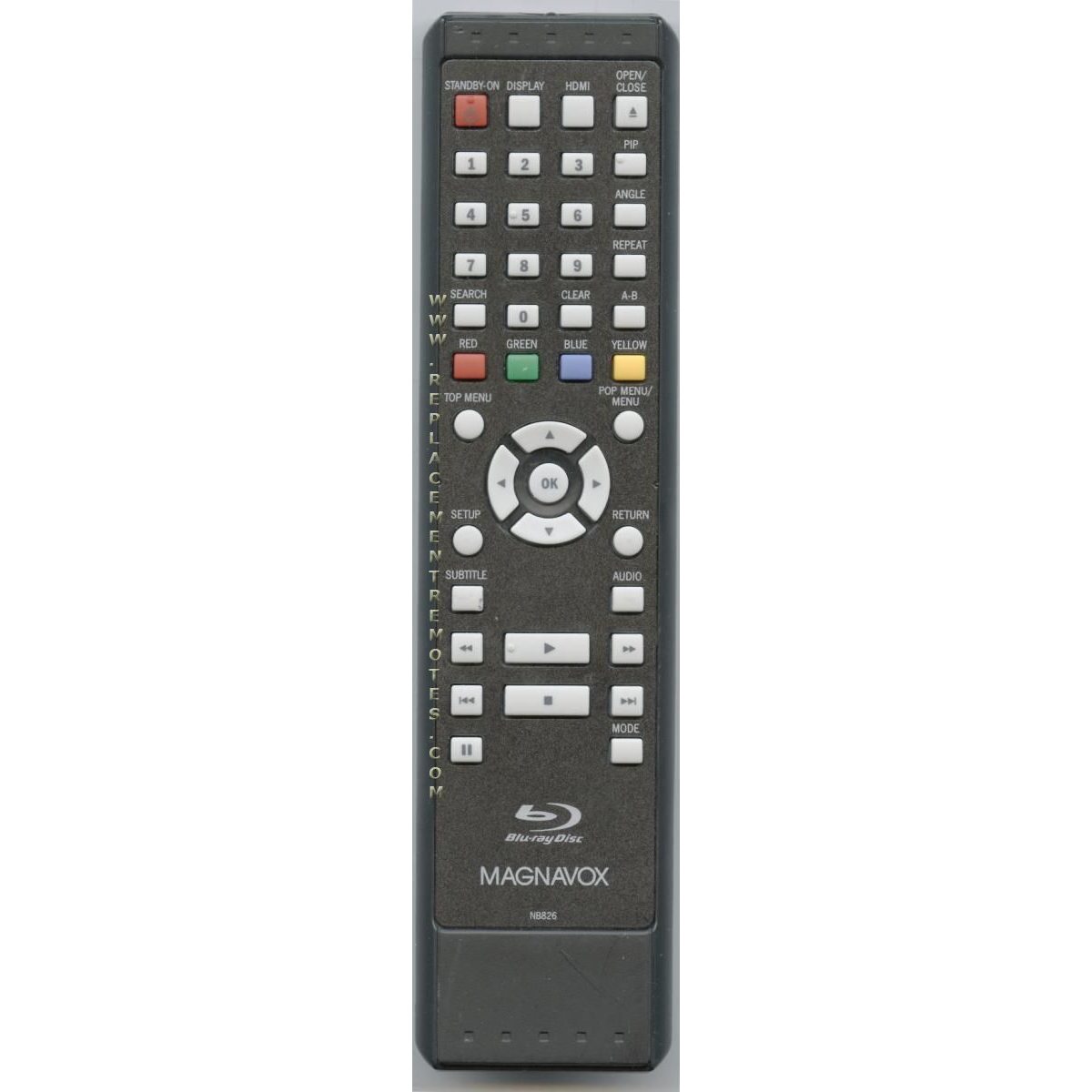 Magnavox NB826UD Blu-ray Remote Control