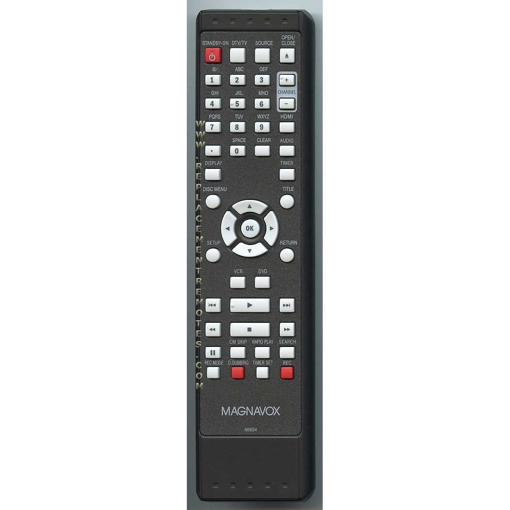 Magnavox NB884UD DVD/VCR Remote Control