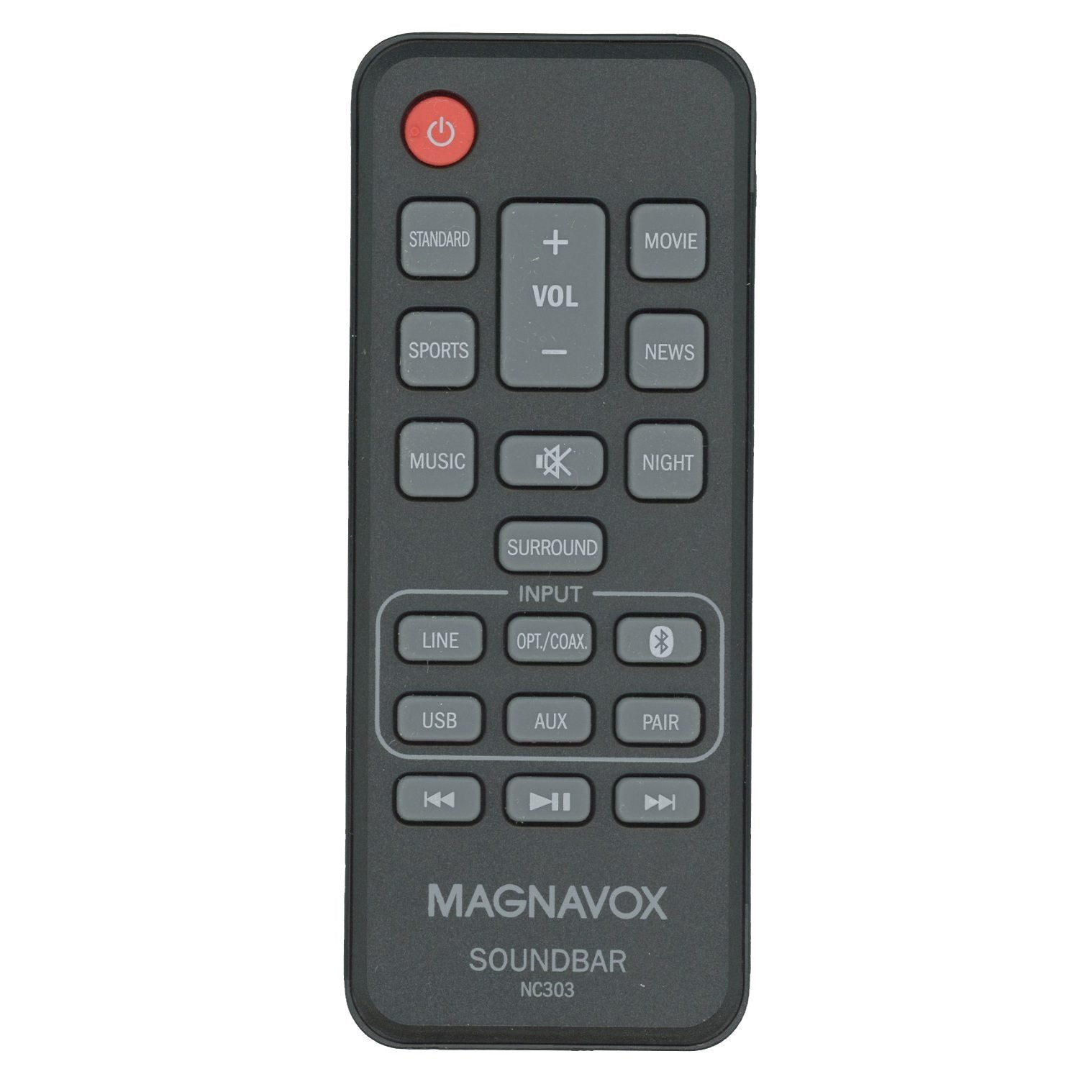 Magnavox NC303 Sound Bar Remote Control - NC303UH