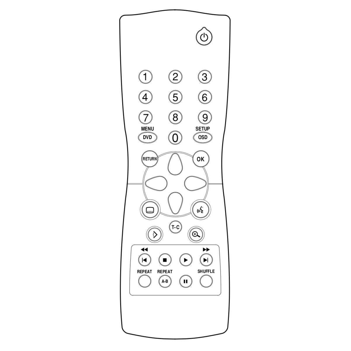 Marantz QT22885500 DVD Remote Control